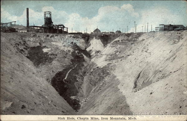 Sink Hole, Chapin Mine Iron Mountain Michigan