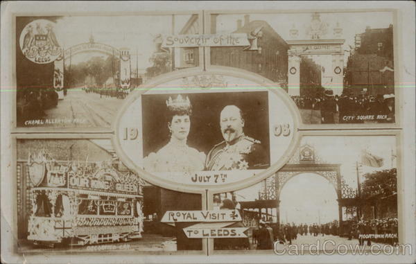 July 1908 Royal Visit to Leeds - King Edward VII, Queen Alexandra England