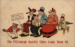 The Pittsburgh Gazette Times Leads Them All Postcard