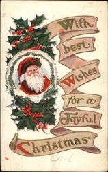 With Best Wishes for a Joyful Christmas Postcard
