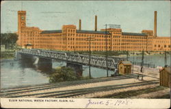Elgin National Watch Factory Postcard