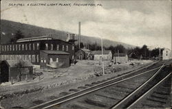 Silk Mill & Electric Light Plant Postcard