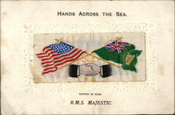 R.M.S. Majestic - Hands Across the Sea Postcard