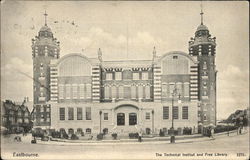 The Technical Institute and Free Library Eastbourne, England Sussex Postcard Postcard