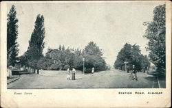 Station Road Alsager, England Cheshire Postcard Postcard