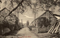 Village Street Scene Postcard