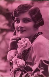 Art Deco Woman Women Postcard Postcard