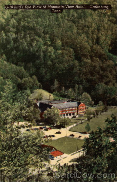 Bird's Eye View of Mountain View Hotel Gatlinburg Tennessee