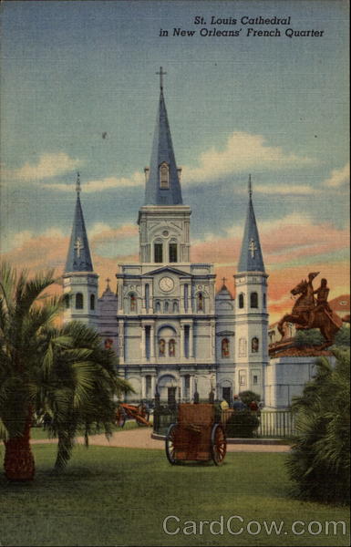 St. Louis Cathedral in New Orleans' French Quarter Louisiana