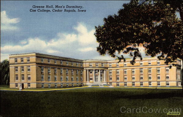 Greene Hall, Men's Dormitory, Coe College Cedar Rapids Iowa