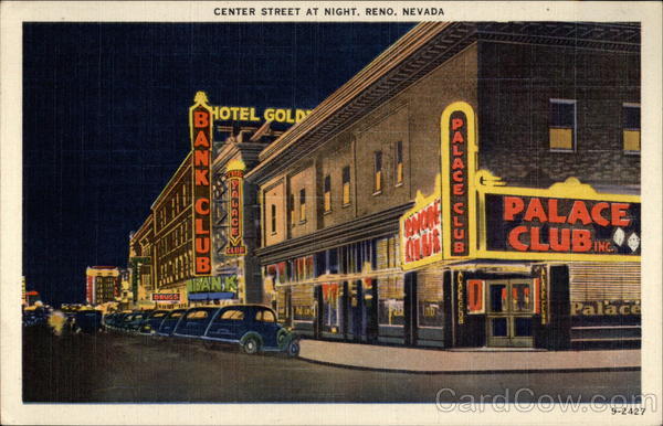 Center Street at Night Reno Nevada