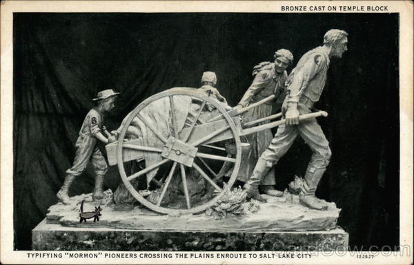 Typifying Mormon Pioneers Crossing the Plains Enroute to Salt Lake City Utah