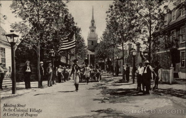 Meeting Street in the Colonial Village 1933 Chicago World Fair