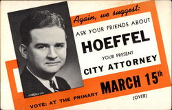 Re-elect Harry Hoeffel City Attorney Postcard