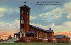 St. Jude's Church and School, the City of St. Jude Postcard