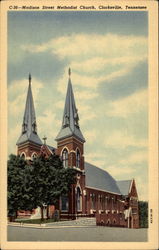 Madison Street Methodist Church Clarksville, TN Postcard Postcard