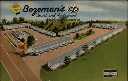 Bozeman's Court and Restaurant Postcard