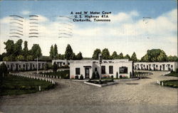 A and W Motor Court Clarksville, TN Postcard Postcard