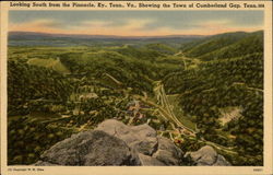 Looking South from the Pinnacle Cumberland Gap, TN Postcard Postcard