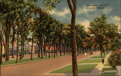 Residential Section Postcard