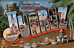 Greetings from Ciudad Juarez Mexico Postcard Postcard