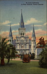 St. Louis Cathedral in New Orleans' French Quarter Postcard