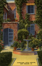 Courtyard, Little Theater Postcard