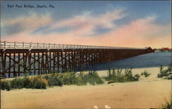 East Pass Bridge Destin, FL Postcard Postcard