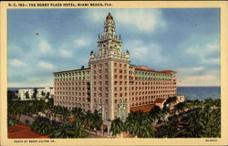 The Roney Plaza Hotel Miami Beach, FL Postcard Postcard