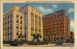Harrison County Court House and Goff Building Clarksburg, WV Postcard Postcard