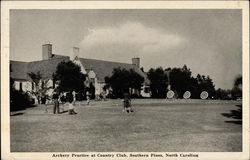 Archery Practice at Country Club Southern Pines, NC Postcard Postcard