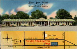 Silver Star Motel on Highways 16 and 37 Postcard