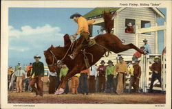 Frank Finley, Riding "Joker" Rodeos Postcard Postcard