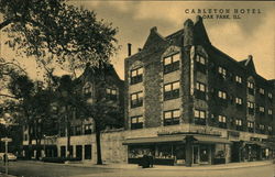 Carleton Hotel Oak Park, IL Postcard Postcard
