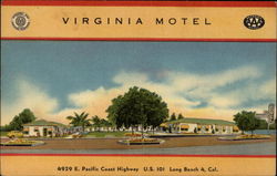 Virginia Motel Long Beach, CA Postcard Postcard