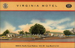 Virginia Motel Long Beach, CA Postcard Postcard