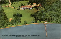 Bird's-Eye View - Pokagon State Park and Potawatomi Inn Angola, IN Postcard Postcard