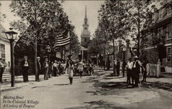 Meeting Street in the Colonial Village 1933 Chicago World Fair Postcard Postcard