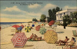 Along Colorful Greater Gulf Beaches Postcard