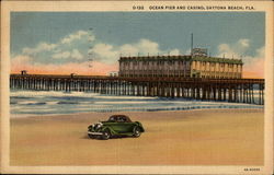 Ocean Pier and Casino Postcard