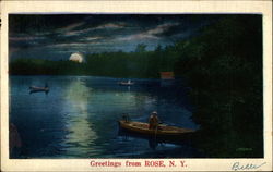 Greetings from Rose, N.Y Postcard