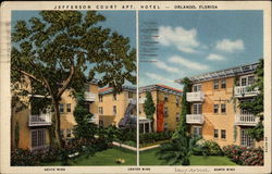 Jefferson Court Apt. Hotel Postcard