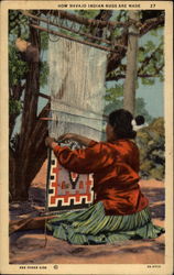 How Navajo Indian Rugs are Made Postcard
