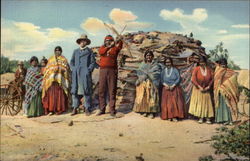 Navajo Indians at Home Postcard