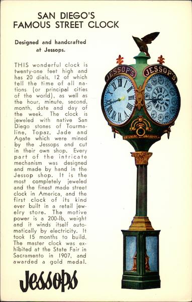 San Diego's Famous Street Clock California