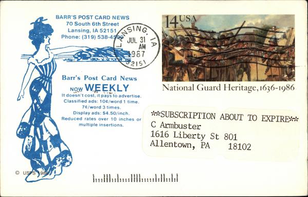 Barr's Post Card News Post Card Clubs & Collecting