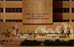 Administration Building Facade, Port of Long Beach California Postcard Postcard