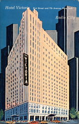 Hotel Victoria 51st Street and 7th Avenue, New York - Radio City Postcard Postcard