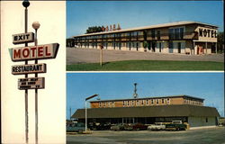 The Exit Motel & Restaurant Birch Run, MI Postcard Postcard