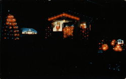 Christmas Display of Mr. and Mrs. George C. Anderson's Home Postcard